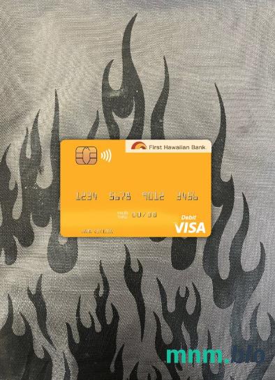 Hawaii First Hawaiian bank visa obciążyć card wygląd fotograficzny skan PSD + zdjęcie